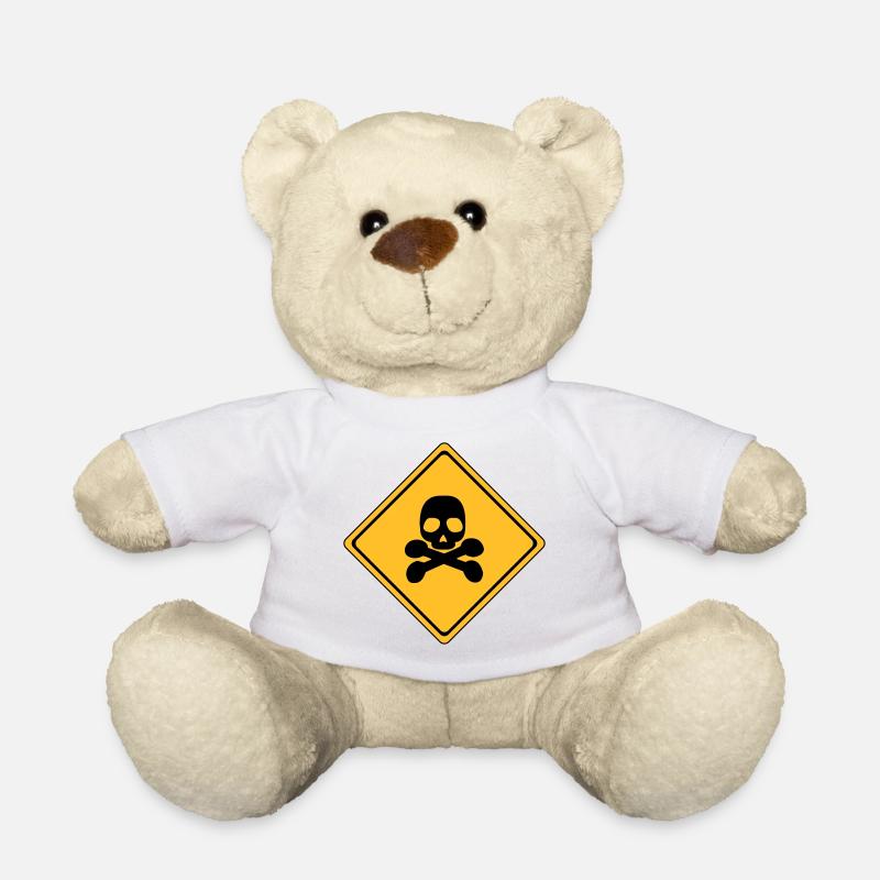 Panneau d’avertissement de danger # - Nounours - blanc