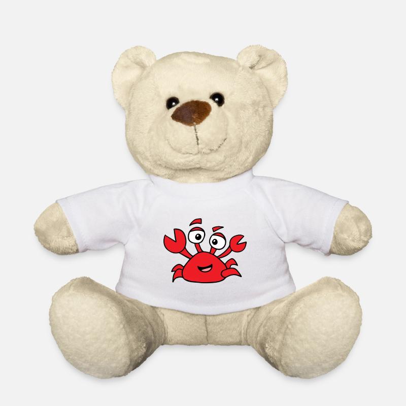 Krabbe mit Glubschauen - Teddy - Weiß