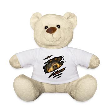 Rottweiler en moi - Nounours - blanc - Devant