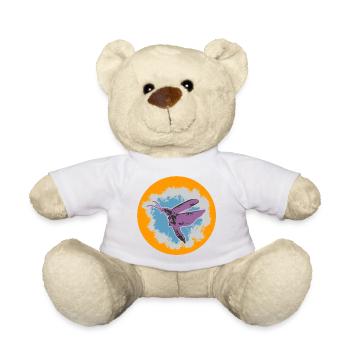 Butterfly Illustration with Pastel Accents - Teddy Bear - white - Front