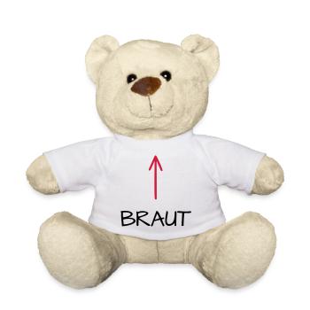 Braut Junggesellenabschied Junggesellin Pfeil - Teddy - Weiß - Vorne