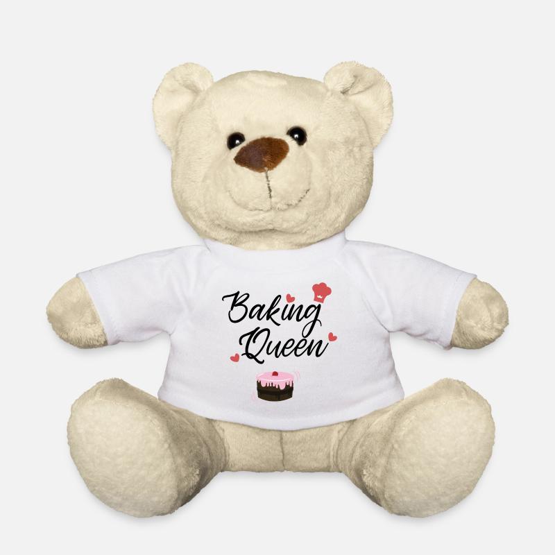 Backen Königin Bäckerin Kuchen Geschenk idee Torte - Teddy - Weiß