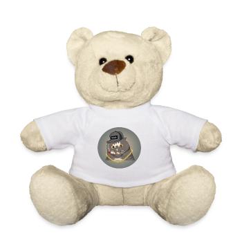 Punk Katze Rauchen Cool Zigarette Geschenk - Teddy - Weiß - Vorne