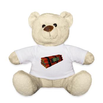 TNT Dynamit Bombe mit Countdown - Teddy - Weiß - Vorne