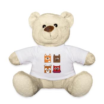 Fuchs Bär Eule Reh - Teddy - Weiß - Vorne