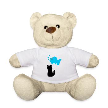 Fish Thoughts - Teddy Bear - white - Front