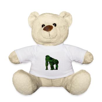 Monkey Animal Jungle Save the Rainforest Gift - Teddy Bear - white - Front