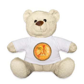 Aboriginal Art Afari, Australia - Teddy Bear - white - Front