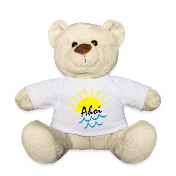 Sommer Vibes: Sonne über Meer Wellen - Teddy - Weiß - Vorne