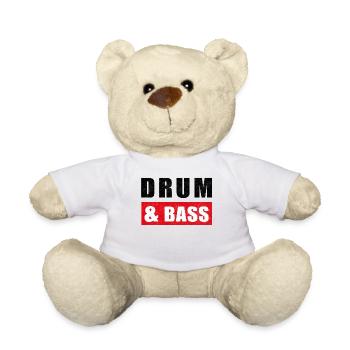 Drum and Bass DnB Drum & Bass - Teddy Bear - white - Front
