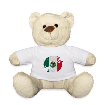 Mexiko Kreis / Flagge Geschenk - Teddy - Weiß - Vorne