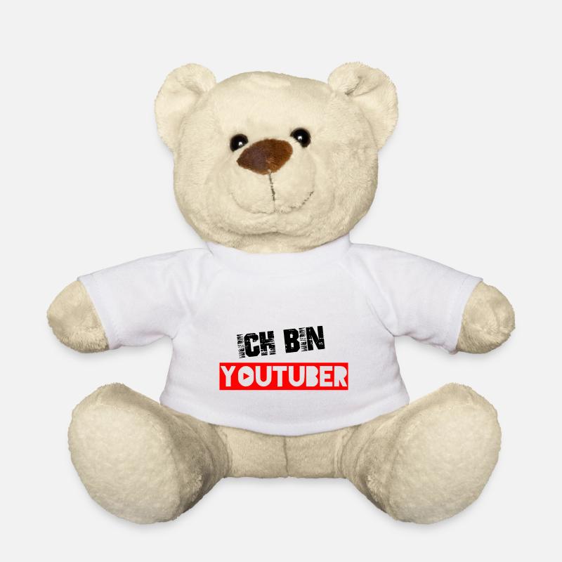 Youtube Youtuber Influencer Vlogger Gamer - Teddy - Weiß