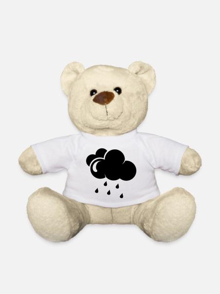 Un nuage avec des gouttes de pluie - Nounours - blanc