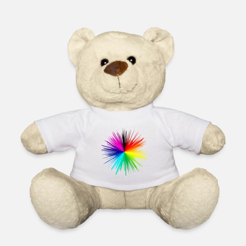 Explosion de couleur rafale radiale - Nounours - blanc