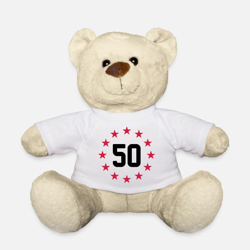 Fünfzigsten Geburtstag - Teddy - Weiß