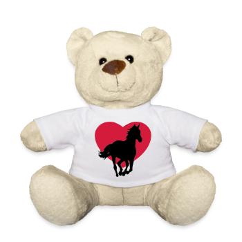 I love horses - Ich liebe Pferde - Teddy - Weiß - Vorne