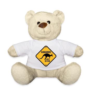 australie - australia - kangourou - Nounours - blanc - Devant