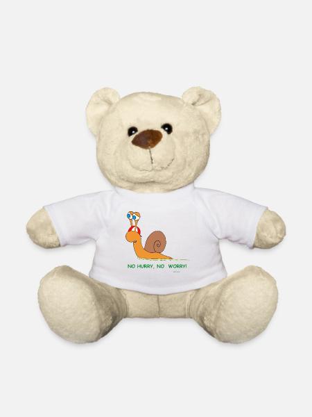 Escargot humoristique avec dicton - détendu - Nounours - blanc