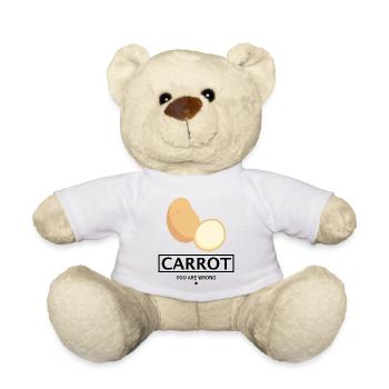 CARROT POTATO GIFT - YOU ARE WRONG. - Teddy Bear - white - Front