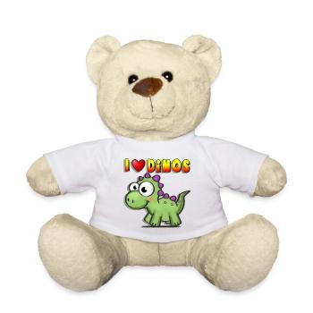 Ich Liebe Dino Cartoon Baby Love Dinosaurier t-rex - Teddy - Weiß - Vorne