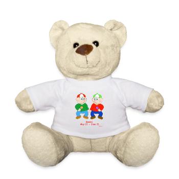 Lustige Zwillinge Sternzeichen - Teddy - Weiß - Vorne