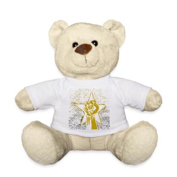 Graffiti Poing Power Streetwear Streetart cadeau - Nounours - blanc - Devant