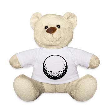 Golfball - einfärbbar - Teddy - Weiß - Vorne