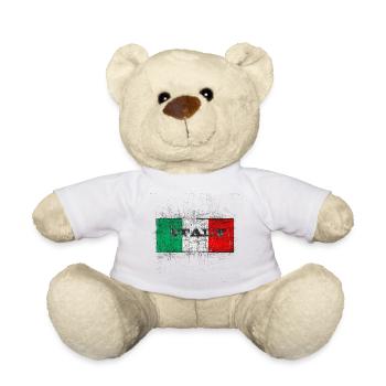 Drapeau National Tricolore Italien - Nounours - blanc - Devant