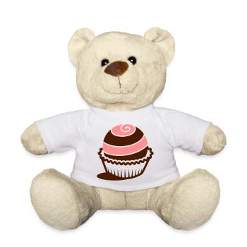 Eine Praline spiralförmig verziert - Teddy - Weiß - Vorne