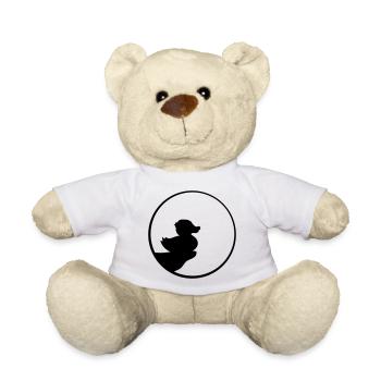 nacht mond abend klippe rund kreis silhouette quie - Teddy - Weiß - Vorne
