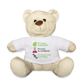 Biology Chemistry Physics Gift Science Nerd - Teddy Bear - white - Front