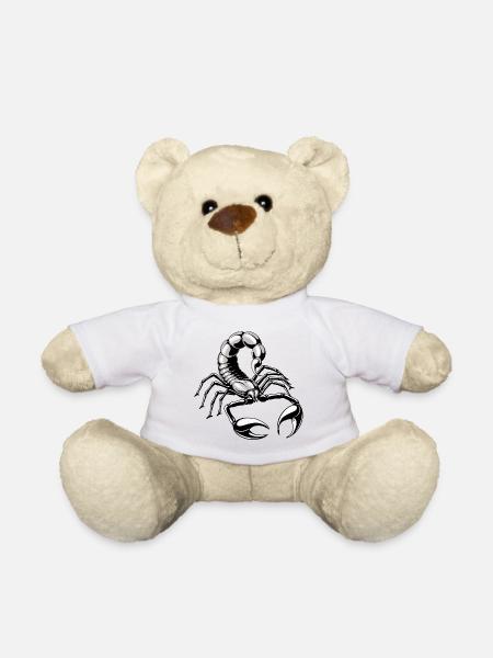 Skorpion - silber - grau - Teddy - Weiß
