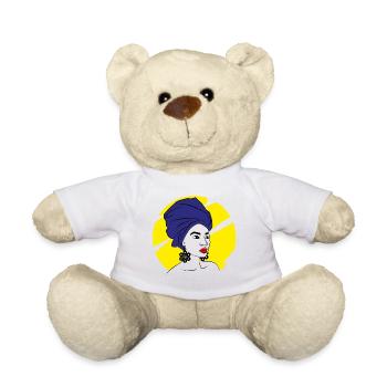 femme africaine - Nounours - blanc - Devant