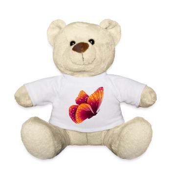 Chemise Cadeau Papillon Animal Exotique Orange - Nounours - blanc - Devant