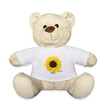 Sunflower Motif - Teddy Bear - white - Front