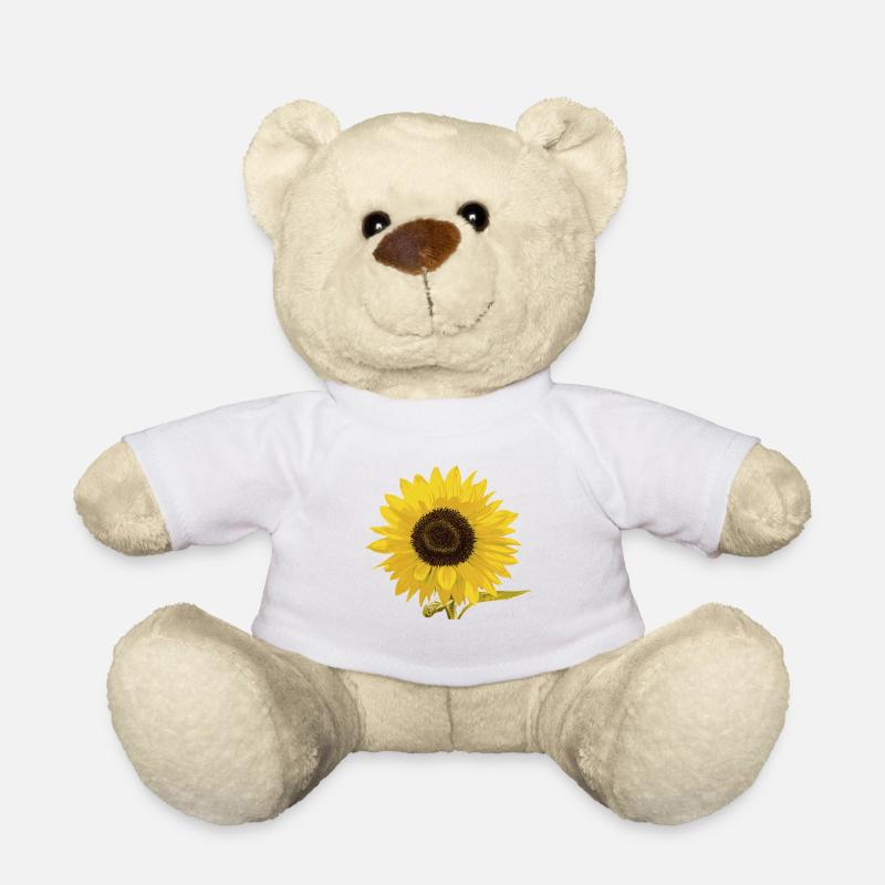 Sonnenblume Motiv - Teddy - Weiß