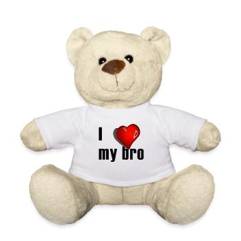 J'aime mon frère - Nounours - blanc - Devant