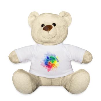 Farbenfrohe Kaleidoskop-Verschmelzung - Teddy - Weiß - Vorne