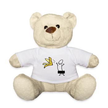 Carnival Helau confetti costume banana striptease - Teddy Bear - white - Front