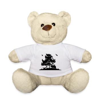 Forêt Animaux Communauté I Idée cadeau - Nounours - blanc - Devant