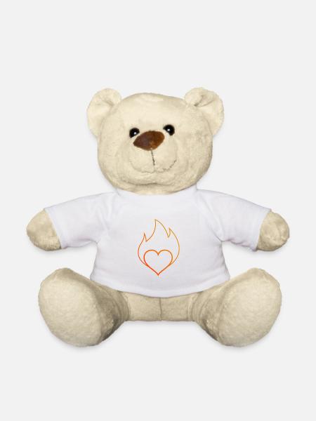 heart - Teddy Bear - white