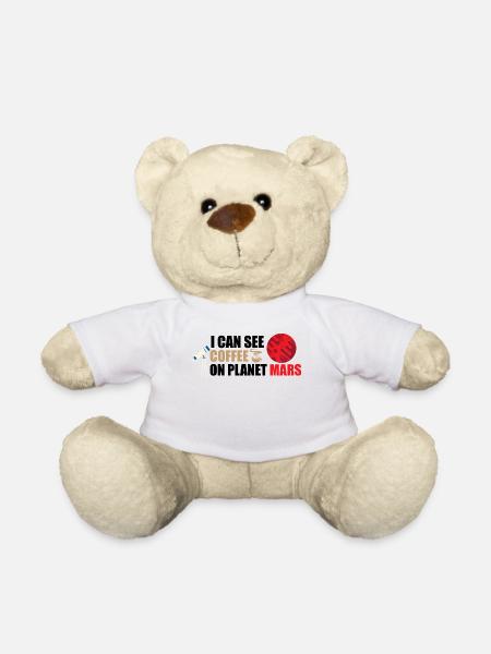 Kaffee shirt - Büro Planet Astronomie - Geschenk - Teddy - Weiß