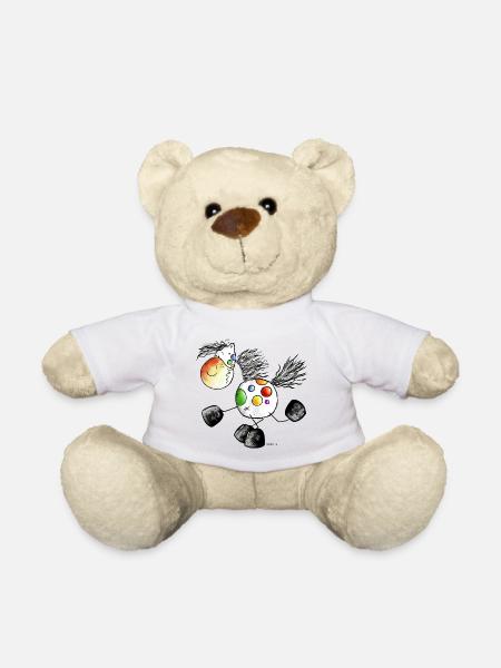 Kunterbuntes Cheval - Poney - Cheval - Nounours - blanc