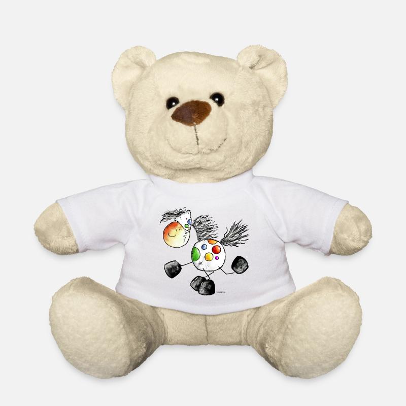 Kunterbuntes Cheval - Poney - Cheval - Nounours - blanc