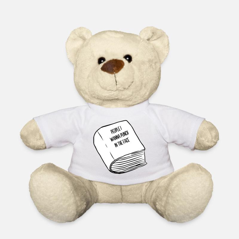 People I Wanna Punch Buch Geschenk Idee - Teddy - Weiß