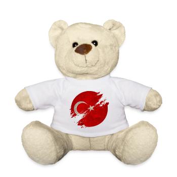 Turkey Circle / Flag Gift National Flag - Teddy Bear - white - Front