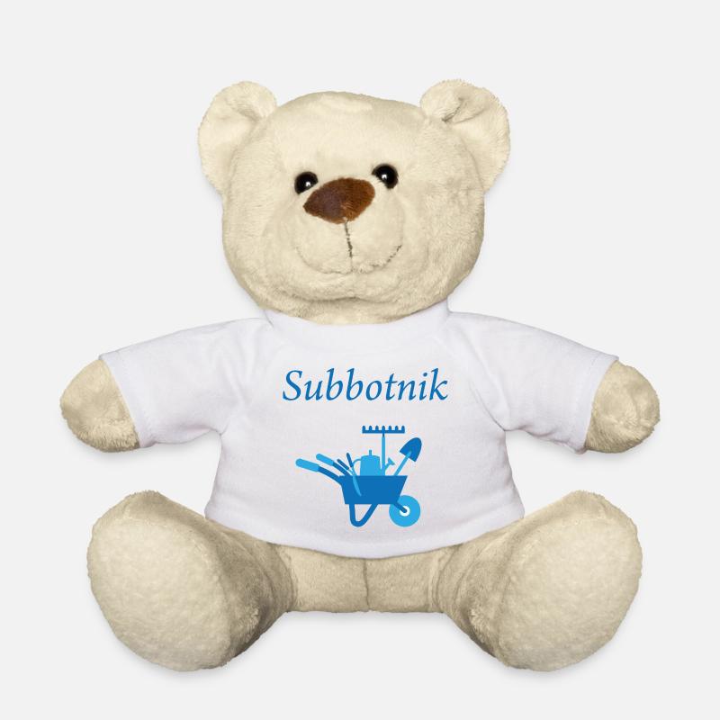 Subbotnik Arbeitseinsatz DDR Ossi Osten Ostalgie - Teddy - Weiß