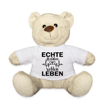 Wahre Helden sind Lebensretter - Teddy - Weiß - Vorne