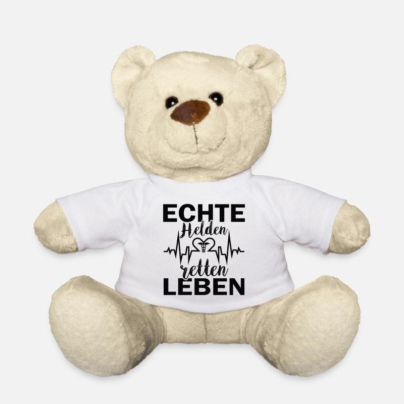 Wahre Helden sind Lebensretter - Teddy - Weiß
