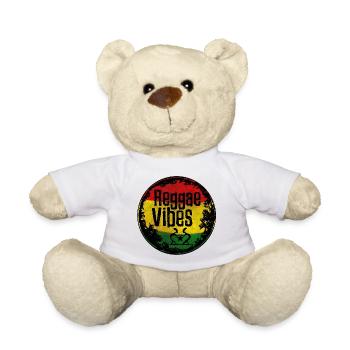 Reggae Vibes Rasta Design - Teddy - Weiß - Vorne